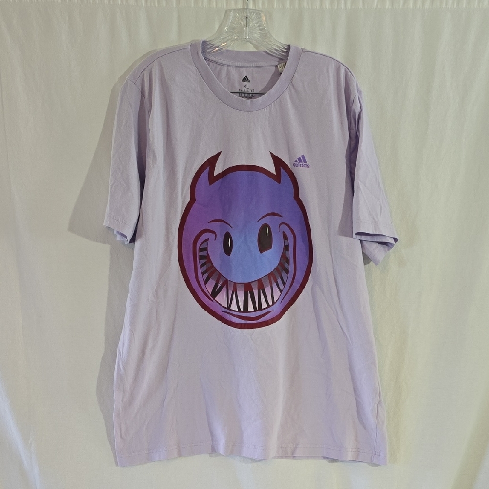 Adidas Purple Short Sleeve Tee with Graphic